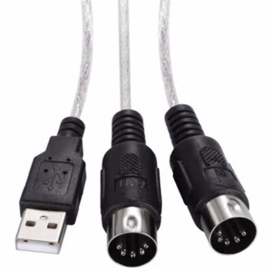 Câble convertisseur USB entrée-sortie MIDI pour PC vers clavier musical - Photo 1/8