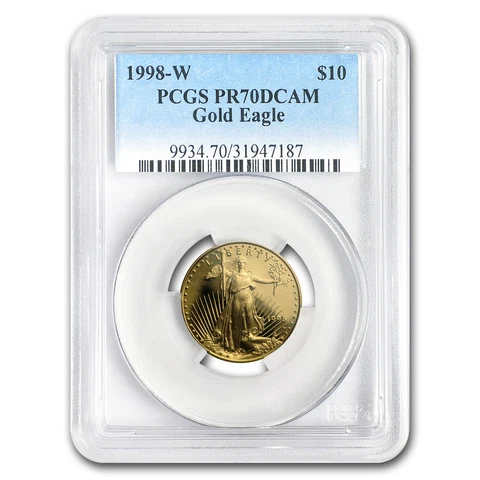 1998-W 1/4 oz Proof Gold American Eagle PR-70 PCGS - SKU #47896 Cover