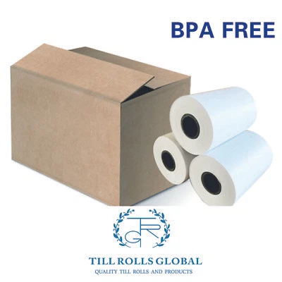 TILL ROLLS GLOBAL 160 rollos térmicos de labranza 57 x 30 mm para máquina de tarjetas de crédito pdq worldpay ingeniico
