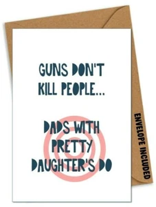 Divertida Tarjeta de Cumpleaños/Día del Padre Rudo Papá Padrastro Abuelo Tío Broma/IP - Imagen 1 de 1