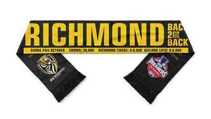 Richmond Tigers 2020 AFL Back to Back Premiers Scarf - Picture 1 of 3