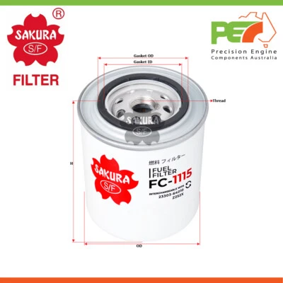 New * SAKURA * Fuel Filter For TOYOTA BLIZZARD 1/1984 -12/1992 Part Number-Z252X - image 1 of 4