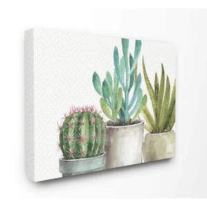 Stupell Industries Modern Succulents Pattern Green Grey Watercolor Painting D... - Picture 1 of 5