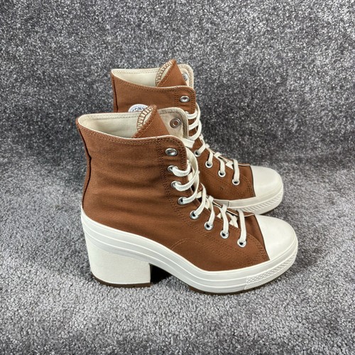 Stivali Converse donna Chuck 70 De Luxe tacco 10 tela arancione bianco usati in ottime condizioni