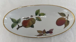 Royal Worcester Evesham Oval Pickle Olive Melon Dish China Fruit Peach Berry 8” - Picture 1 of 8