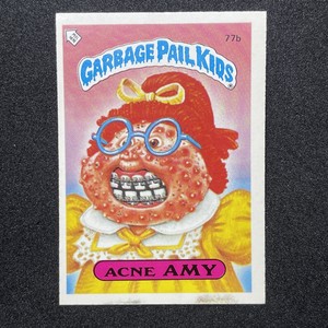 garbage pail kids 1985 Series 2 Acne Amy 77b sticker Uk Mini Near Mint/Mint