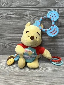 Disney Baby Winnie The Pooh On The Go Plush Activity Baby Toddler Toy Bear 9” - Picture 1 of 7