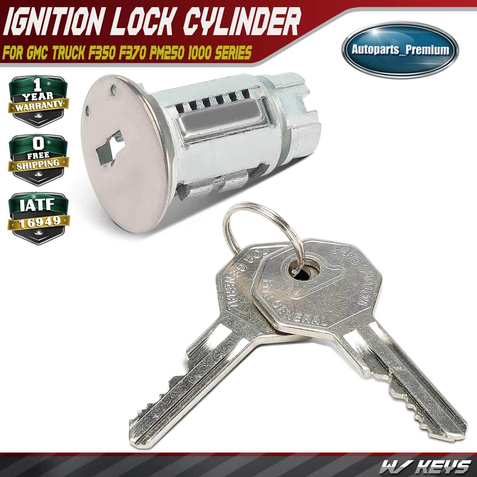 点火锁气缸 Zamak 5 带钥匙适用于吉姆西卡车 F350 F370 PM250 1000 系列 — 第 1/4 张图片