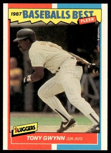 1987 Fleer Baseball's Best Sluggers vs Pitchers Tony Gwynn San Diego Padres #17