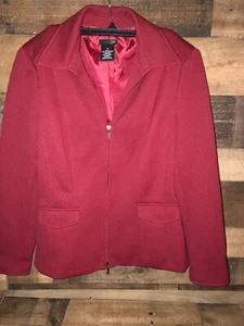 EAST 5TH DARK DEEP RED LONG SLEEVE BLAZER JACKET SIZE 12P - Picture 1 of 12