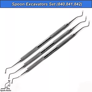 DENTAL SPOON EXCAVATOR RESTORATIVE INSTRUMENTS SPOON EXCAVATORS SET OF 3 - Bild 1 von 5