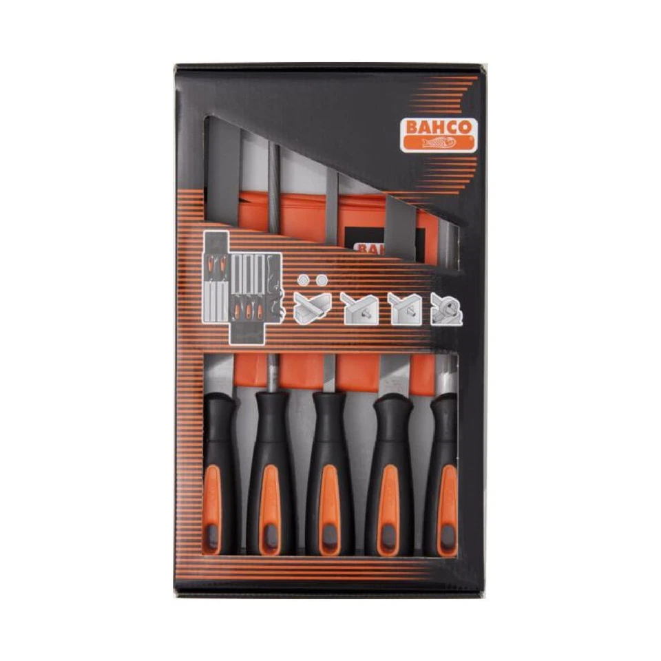 BAHCO Engineers 8" File Set 5 Piece DIY Accessories Tool - TB47808 - Image 1 of 1