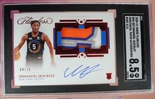 2020 Panini Flawless Immanuel Quickley GW RPA Ruby /15 SGC 8.5 NBA SSP RC Knicks