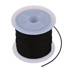 Roll Black Waxed Cotton Necklace Beads Cord String 1mm HOT Y7T8 Z8V5