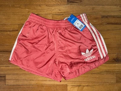 NEW Adidas Nylon Shorts Vintage SMALL Sprinter Shiny Satin Retro Glanz MELLOW - Image 1 of 4