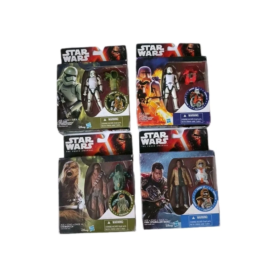 Star Wars The Force Awakens: Lot Of 4 Packs - 3.75" Inches Action Figures - New - Image 1 of 4