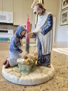 Goebel 1968 Holy Family Nativity Figurine Mary Joseph Baby Jesus Lamb - Picture 1 of 11