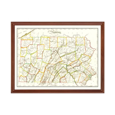 Old Map of Pennsylvania 1814 - Vintage Pennsylvania Art - Image 1 of 4