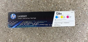 Original HP 126A Set 3 Toner C/M/Y OEM CE311A CE312A CE313A Open Box. - Bild 1 von 3