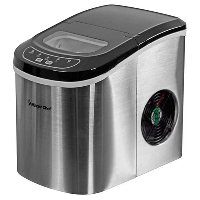 Magic Chef HNIM27ST 27lb Countertop Ice Maker Machine – Stainless Steel FAST - Image 1 of 3