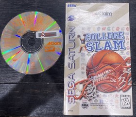 College Slam - Sega Saturn - Disc and Manual
