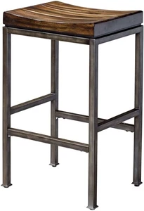 Uttermost 25893 Medium Natural Beck 18"W Framed Wood Bar Stool - Picture 1 of 6