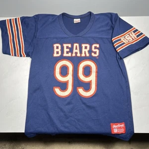 Vintage Chicago Bears Heavyweight T-Shirt Jersey #99 Throwback Thick Shirt Sz L - Picture 1 of 6