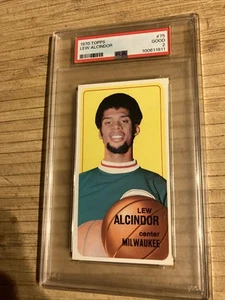1970-71 Topps # 75 Lew Alcindor Kareem Abdul-Jabbar *2nd YR PSA 2 CENTERED SHARP - Bild 1 von 6