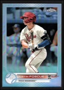 Topps Pro 2022 debut refractores cromados #PDC27 Justin Foscue/99 - casi nuevo-como nuevo - Imagen 1 de 2