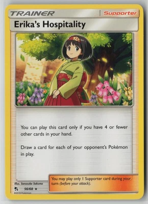 Erika's Hospitality 56/68 Pokemon Hidden Fates Rare Near Mint Card (NM) 2 - Image 1 of 2