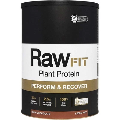 Amazonia RawFit Plant Protein Perform & Recover Rich Chocolate 1.25kg - Image 1 of 3
