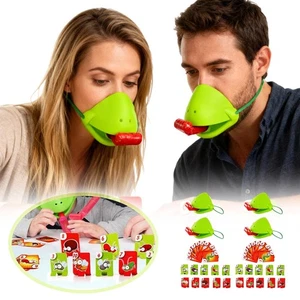 Chameleon Tongue Shooting Game, Lizard Party Blower Masks with Blowing Air Game - Picture 1 of 10