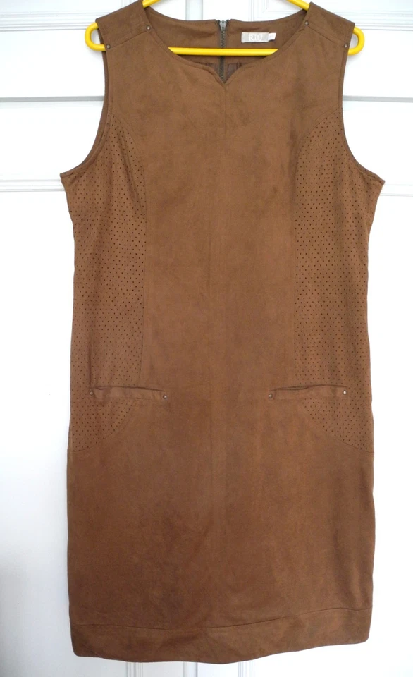 Robe JACQUELINE RIU 44 belle imitation daim - Photo 1/4