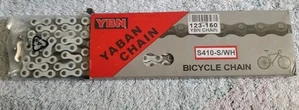 Yaban S410 1/2" x 1/8" x 112 Link Chain White - Suit Old School BMX NoS - Picture 1 of 8
