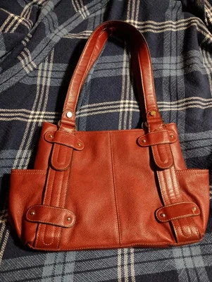 Bolso de Mano Tignanello Estilo Cuero Rojo Doble Asa - Liquidación a la Venta Foto 1 de 4
