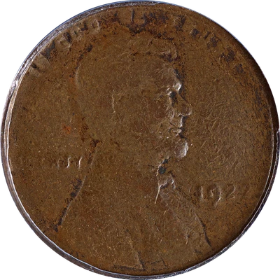 1922-D Lincoln Cent Weak D Die 3 ANACS F12 Decent Eye Appeal - Image 1 of 4