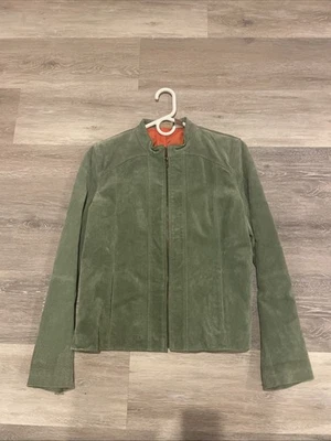 Vintage Worn Ruff Hewn Womens 100% Genuine Suede Leather Jacket Size Large - Image 1 of 4