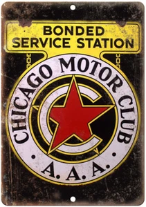Chicago Motor Club Porcelain Look 12" x 9" Reproduction Metal Sign U107 - Picture 1 of 1