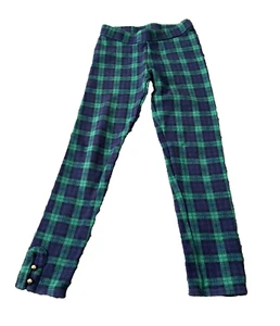 Janie and Jack Girls Blue Green Plaid Pants Size 8 Tartan Scotland Lamont - Picture 1 of 9