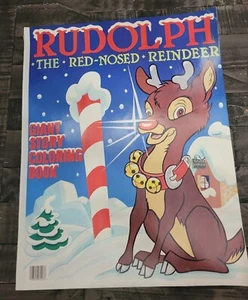 NEW Vintage 1993 Rudolph The Red Nosed Reindeer Giant Story Coloring Book 22" - Picture 1 of 13