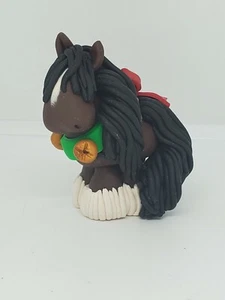 HORSE Christmas Ornament SLEIGH BELLS Clydesdale GYPSY VANNER Bay HAND MADE - Picture 1 of 5