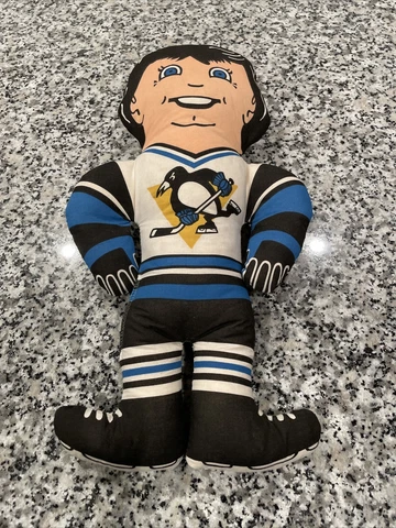 Vintage Pittsburgh Penguins Plush Figure Doll Blue Jersey Cover