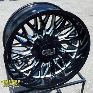 4/ 22x10" 8x170 Black Cali Crusher Wheels Rims Ford F-250 F-350 FX4 Lariat XLT - Picture 1 of 3
