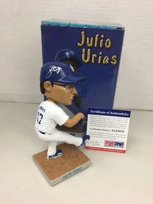 JULIO URIAS DODGERS/MEXICO PHENOM SIGNED QUAKES BOBBEHEAD PSA 8A23676 - Image 1 of 4