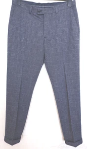 Zara grey & navy smart check crop trousers size EUR 42 BNWOT size UK 14 - Picture 1 of 4