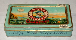 Cigarrillos Cortados Marina Inglaterra Jugador Original Años 20 Publicidad Lata # 2 - Imagen 1 de 5