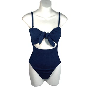 Veronica Beard Bethany Swimsuit Ocean Blue One Piece Cutout Detach Straps Small - Picture 1 of 21
