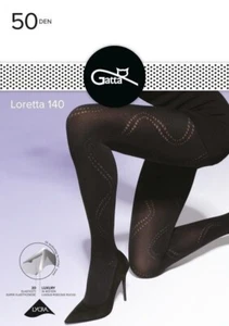 Gatta Patterned Microfiber Tights Elegant Dots, Flexible 50 DEN, Stylish Comfort - Picture 1 of 2