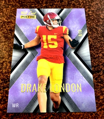 2022 Wild Card Matte DRAKE LONDON X-Plode Purple Rookie RC #'d /10 FALCONS SSP - Image 1 of 2