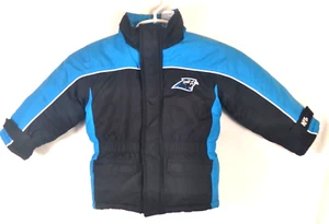 Chaqueta de invierno aislada acolchada para jóvenes Carolina Panthers NFL talla 3T sin capucha - Imagen 1 de 9